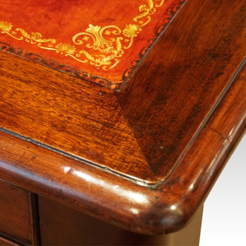 Victorian mahogany 6 drawer partners writing table tooling