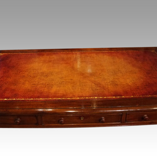 Victorian mahogany 6 drawer partners writing table top