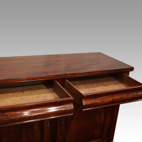 Victorian mahogany chiffonier drawers