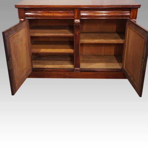 Victorian mahogany chiffonier interior