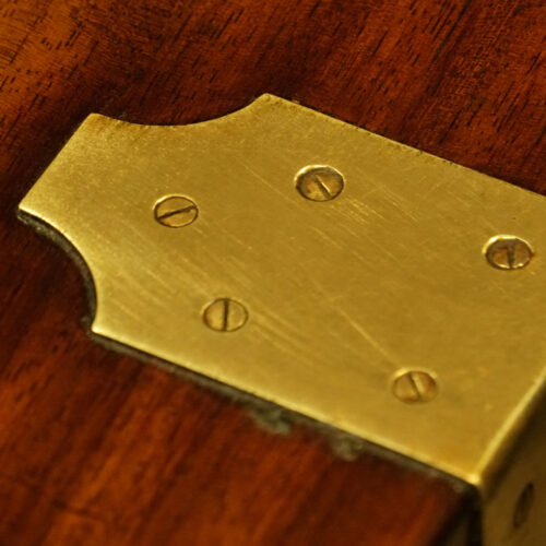 Victorian mahogany military chest brass strap