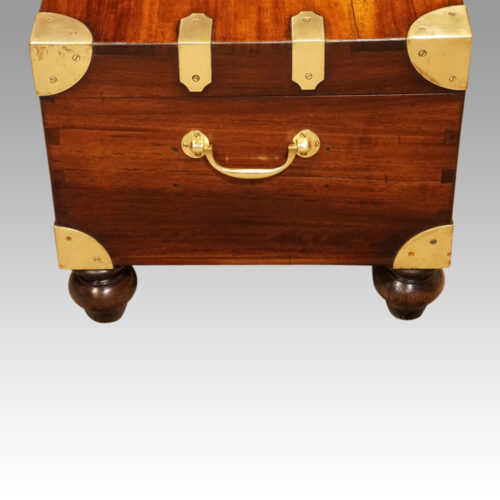 Victorian mahogany military chest handle