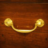 Victorian mahogany military chest handle detail