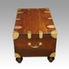 Victorian mahogany military chest side