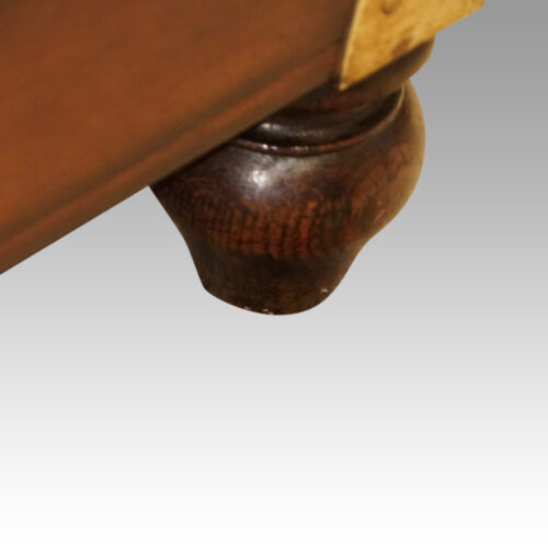 Victorian mahogany military chest turned leg