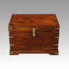 Victorian small brass bound chest