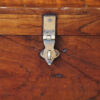 Victorian small brass bound chest hasp