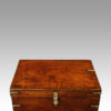 Victorian small brass bound chest lid