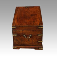 Victorian small brass bound chest top view