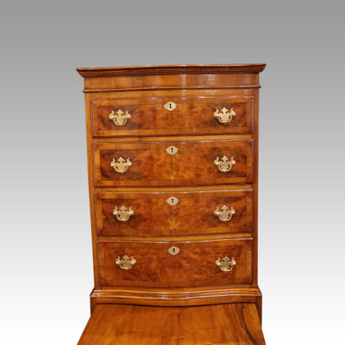 Walnut tallboy top detail