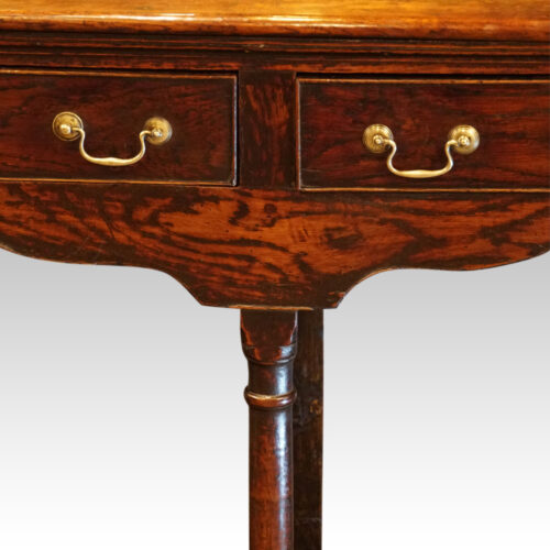 Antique oak Devon dairy dresser drawer detail