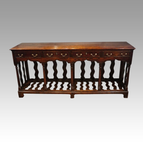 Antique oak Devon dairy dresser front 2