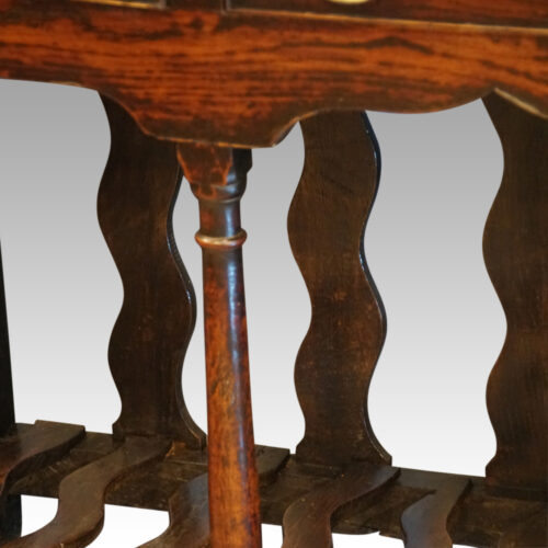Antique oak Devon dairy dresser leg detail