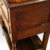 Antique potboard oak dresser base end panel detail