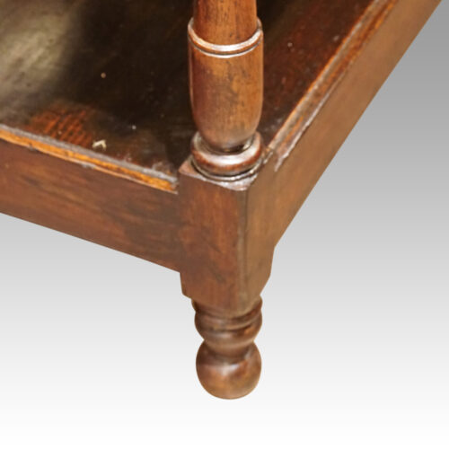 Antique potboard oak dresser base front leg