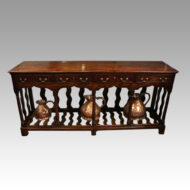 Antique oak Devon dairy dresser dressed up