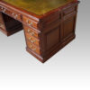 Edwardian mahogany large pedestal desk angle