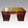 Edwardian mahogany large pedestal desk rear