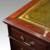Edwardian mahogany large pedestal desk tooling detail