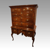 George I walnut chest on stand