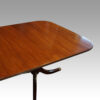 George V mahogany twin pillar dining table end top