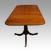 George V mahogany twin pillar dining table end view