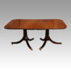 George V mahogany twin pillar dining table no leaves