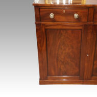 Georgian mahogany low linen press cupboard detail