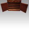 Georgian mahogany low linen press open