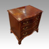 Mahogany serpentine chest angle