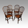 Matched set of 4 Antique stickback armchairs