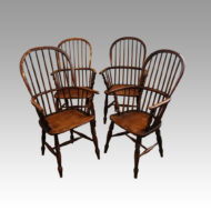 Matched set of 4 Antique stickback armchairs