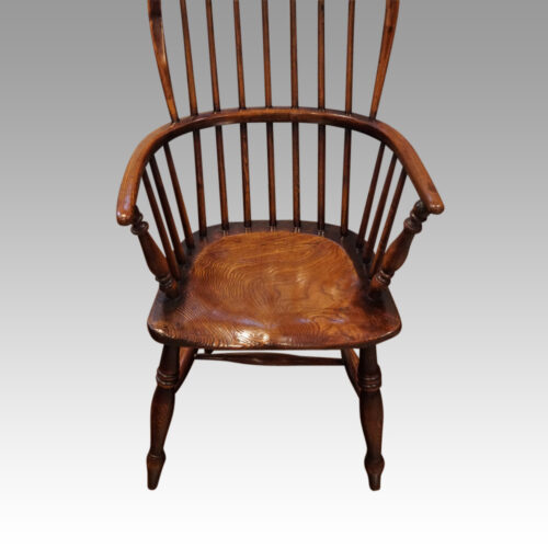 Matched set of 4 Antique stickback armchairs seat