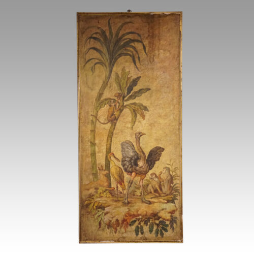 Pair Antique wall panels Ostrich