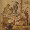 Pair Antique wall panels animal detail animals