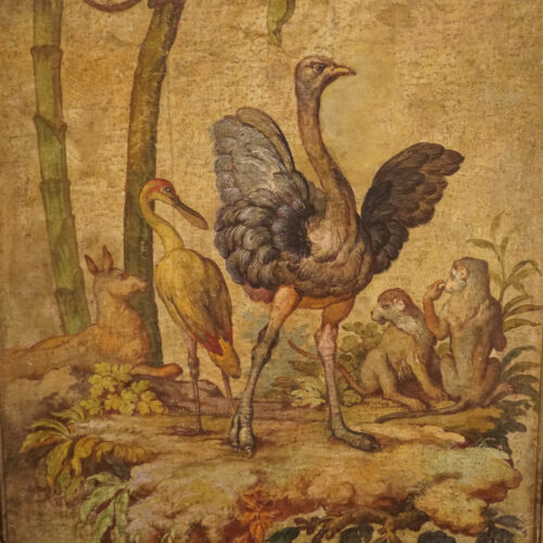 Pair Antique wall panels detail