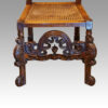 Pair Carolean style oak chairs front rail