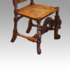 Pair Carolean style oak chairs seat