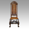 Pair Carolean style oak chairs single