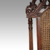 Pair Carolean style oak chairs upright
