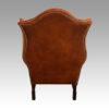 Pair of Georgian style leather wing chairs rear