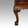 Pair of mahogany bedside cabinets leg detail