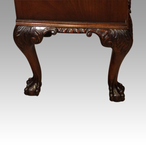 Pair of mahogany bedside cabinets side legs