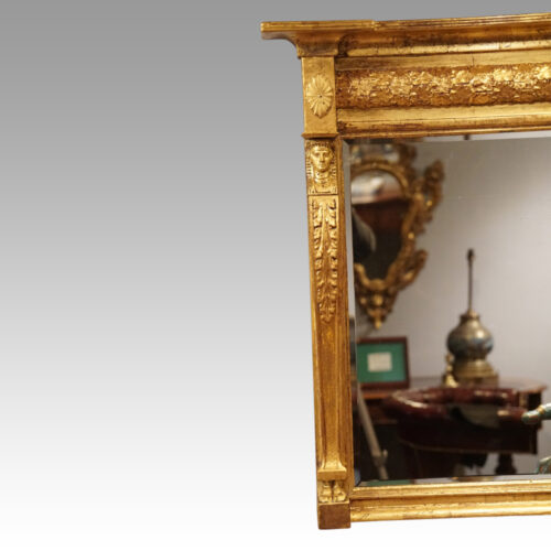 Regency Empire gilt mirror column