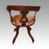 Victorian mahogany revolving desk chair rear