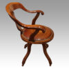 Victorian mahogany revolving desk chair side