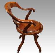 Victorian mahogany revolving desk chair side