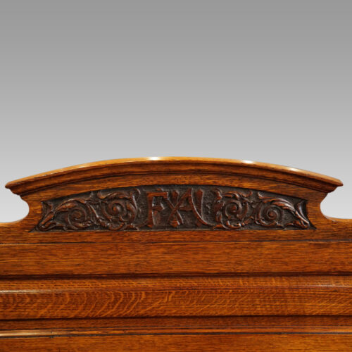 Victorian oak country house stick stand back rail