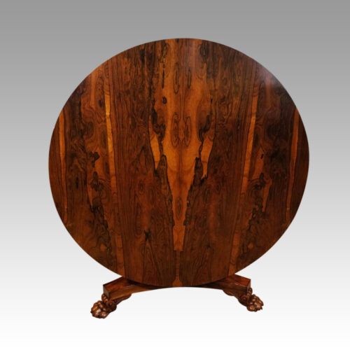 William IV rosewood dining table top front