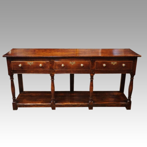 19thc. oak dresser base distant